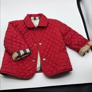 Burberry quilted baby jacket
